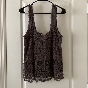Urban Outfitters large grey lace tank top